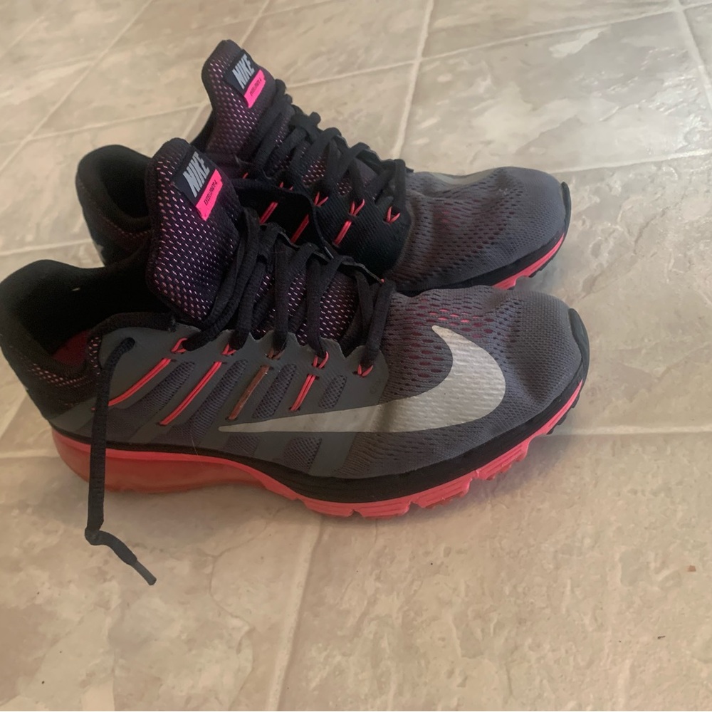 Nike Air Max Black and Pink Athletic Sneakers